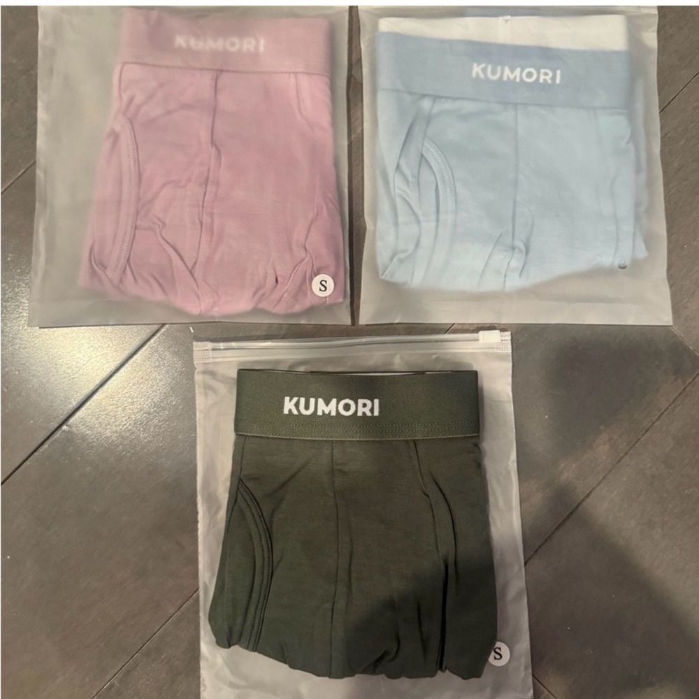KUMORI Men’s Boxer Briefs – Premium Comfort Fit Bamboo – Size Small 3 pairs new
